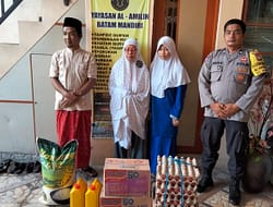 Polsek Bengkong Salurkan Bansos dari Kapolresta Barelang ke Yayasan Amilin Batam